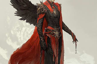 make artwork for fictional fantasy characters