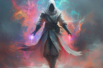 make artwork for fictional fantasy characters