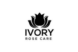 do trendy rose care logo design with brand identity in your range