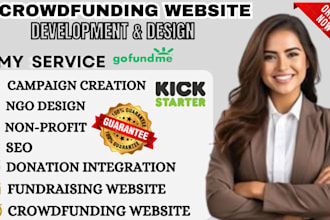 create crowdfunding website, charity website, nonprofit donation and ngo website