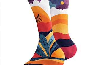draw unique socks design or sketch for you