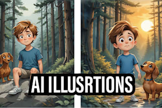 design ai character illustration for you