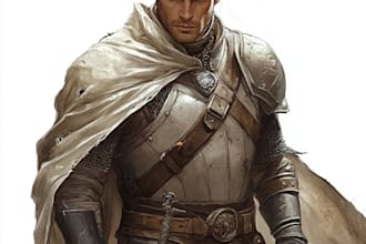 create a dnd art and d and d character for you