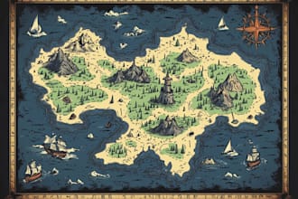create a vector map illustration for events
