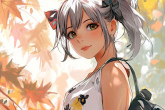draw amazing anime illustration for you