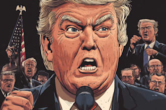 make a funny political cartoon for you
