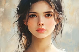 make your photo into a digital oil painting portrait art
