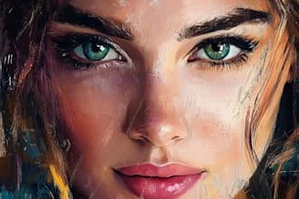 create realistic digital portrait art in oil painting style