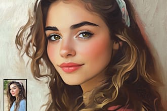 do detailed stunning digital oil painting from your photo