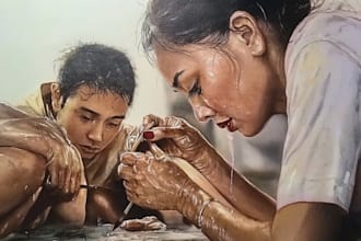 hand draw every realistic painting you need