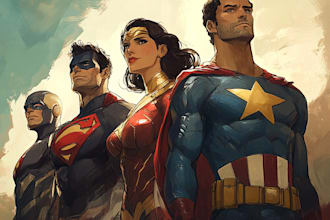 make a comic book or comic strip illustration