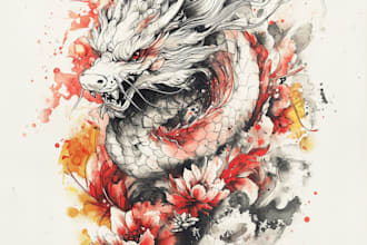 design a amazing watercolor tattoo for you
