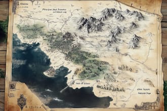 make fantasy, retro and vintage maps for board
