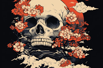 do  japanese t shirt design apparel illustration