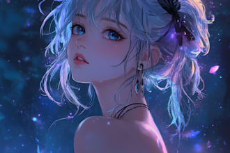 make a anime art illustration
