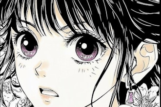 be your manga artist for detailed manga comics, anime manga, manga illustration