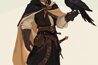 design fantasy dnd character art and dnd character