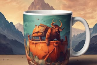 create a custom coffee mug design