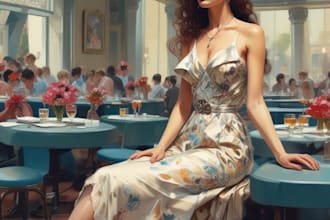 draw fashion illustration, sketch, portrait