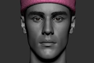 sculpt printable 3d head sculpt, 3d bust model, 3d head sculpting, 3d head bust