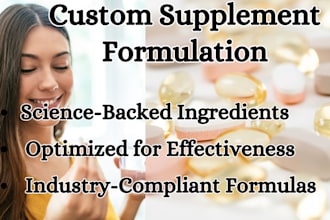 provide high quality custom supplement formulation