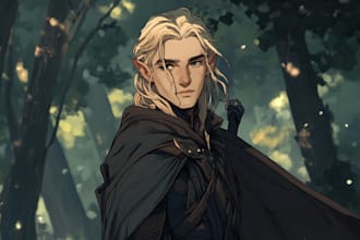 draw your dnd or anime oc character art