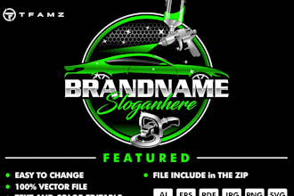 do automotive, auto detailing, car racing and car wash logo