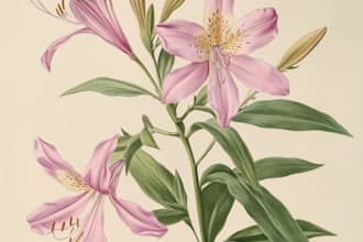 make botanical illustrations of flowers, plants
