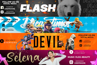 perfect youtube banner art, facebook cover designer,cover design with yt logo