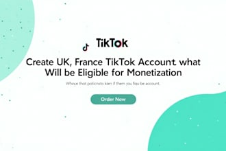 create account tiktok ads and monetization tiktok accounts for USA UK worldwide