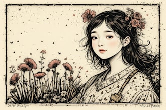 illustrate animal or botanical linocut based on your request