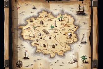 make a  fantasy map illustration