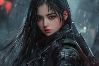 create fantasy, sci fi, character with hyperrealistic style