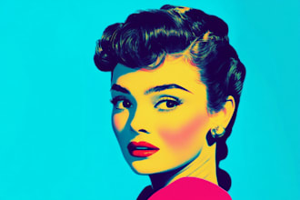 draw a pop art portrait for you