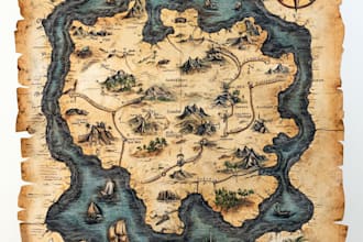 draw high quality professional fantasy map for dnd campaign