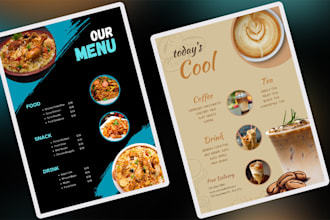 design custom restaurant menu cards