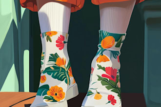 draw unique socks design or sketch for you