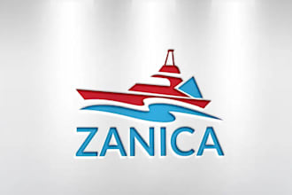 design monogram attractive power speed boat logo for you