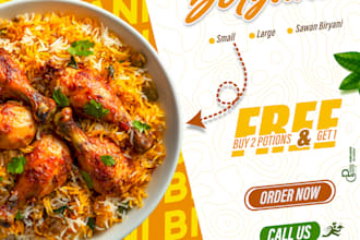 create social media posters,flyers for restaurants