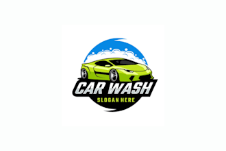 design car wash logo