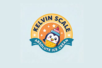design your modern ice cream logo within vector file