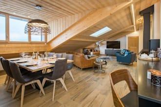 revamp 3d photorealistic chalet exterior and interior, garden, landscape design