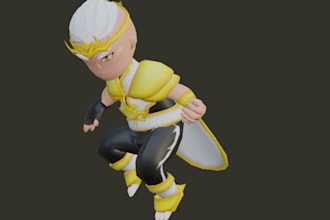 do 3d metahuman model for game, 3d chibi character,3d mascot game, cartoon model