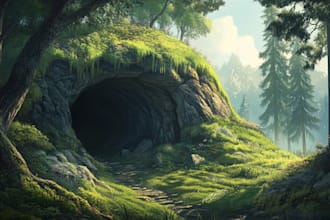 paint amazing environment concept art, fantasy landscape