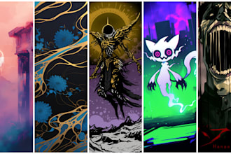 illustrate custom abstract psychedelic art for your merchandise, book cover