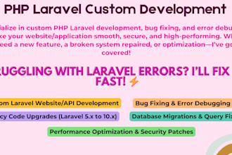 develop a custom laravel website or API