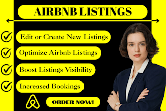 do vrbo or airbnb listing creation with description and seo to boost conversions