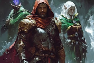 create a dnd art and d and d character for you
