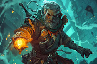 create character illustrations for your fantasy card game