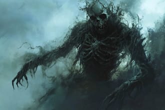 draw a fantasy horror character and concept art